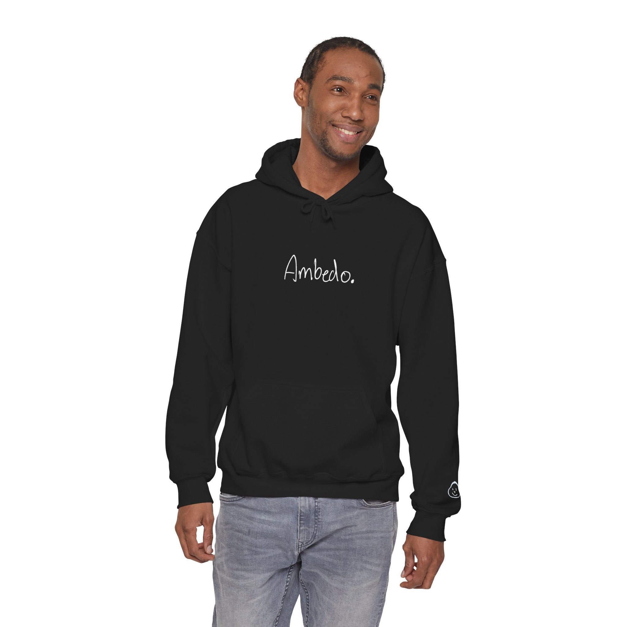 Ambedo Hoodie — "Embrace the Moment" Minimalist White Pullover