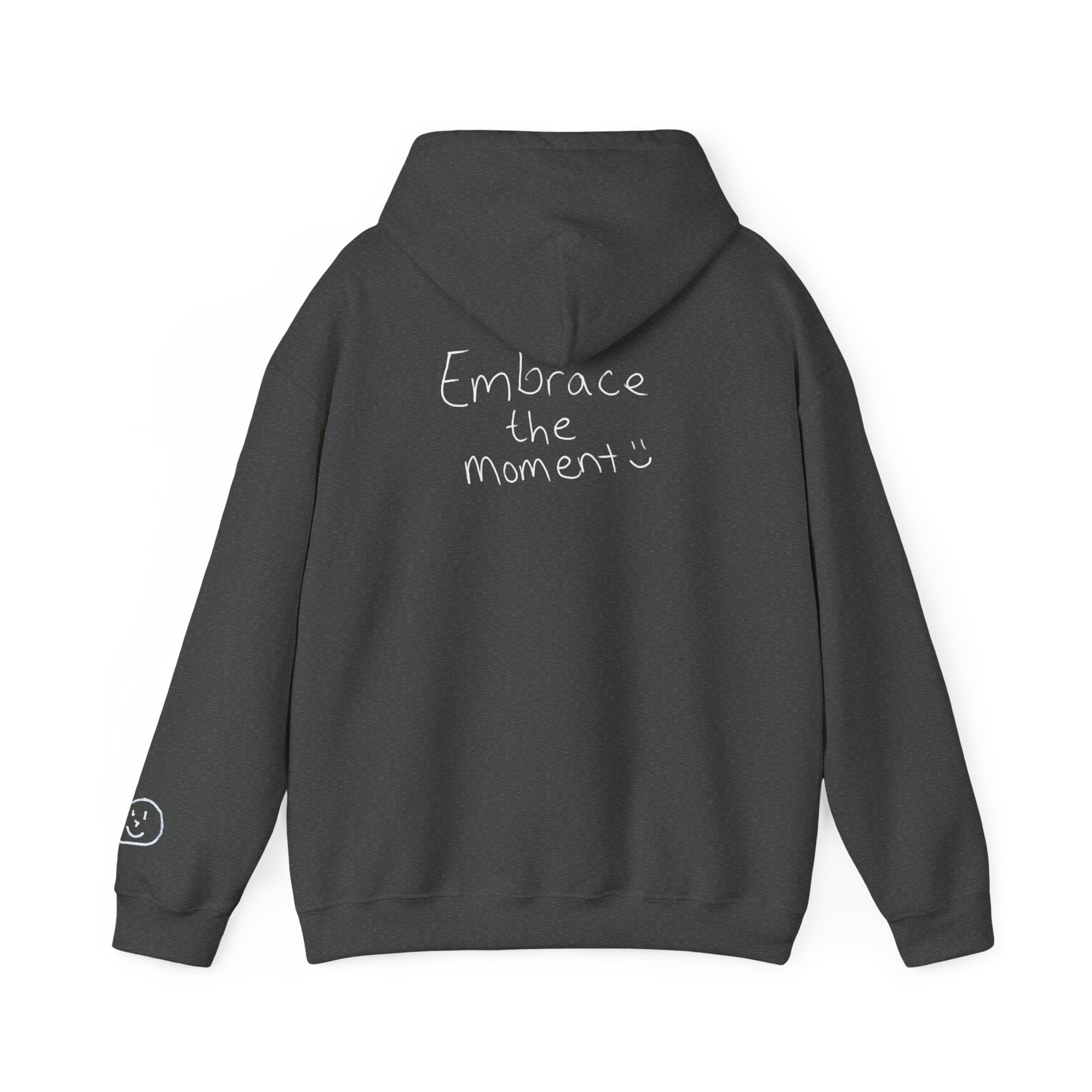 Ambedo Hoodie — "Embrace the Moment" Minimalist White Pullover