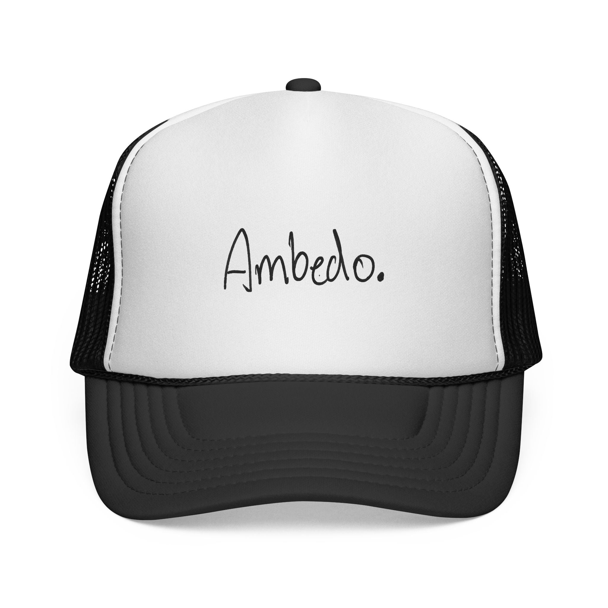 Ambedo Trucker Cap – Minimal Script Mesh Hat