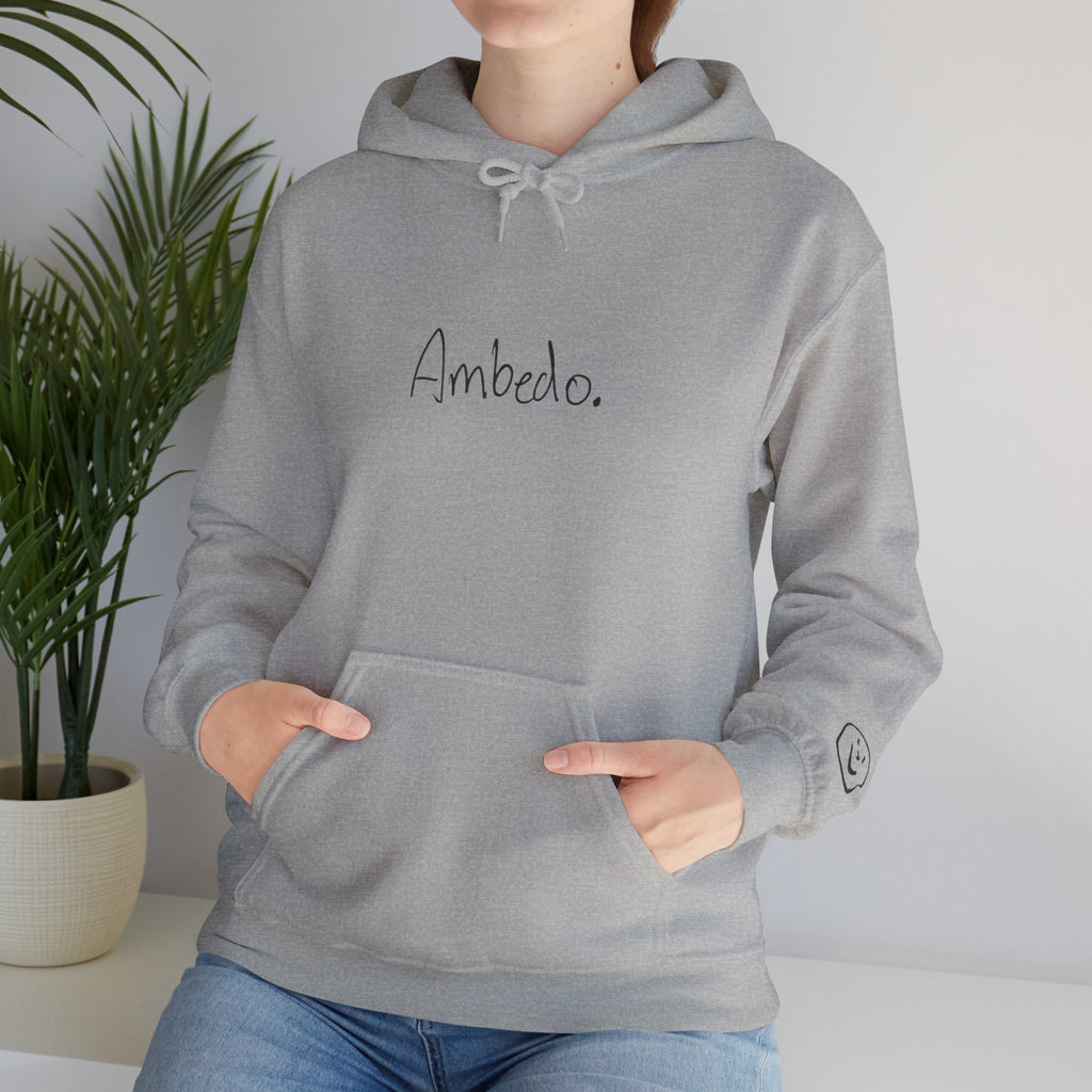 Ambedo Hoodie — "Embrace the Moment" Minimalist White Pullover