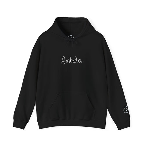 Ambedo Hoodie — "Embrace the Moment" Minimalist White Pullover