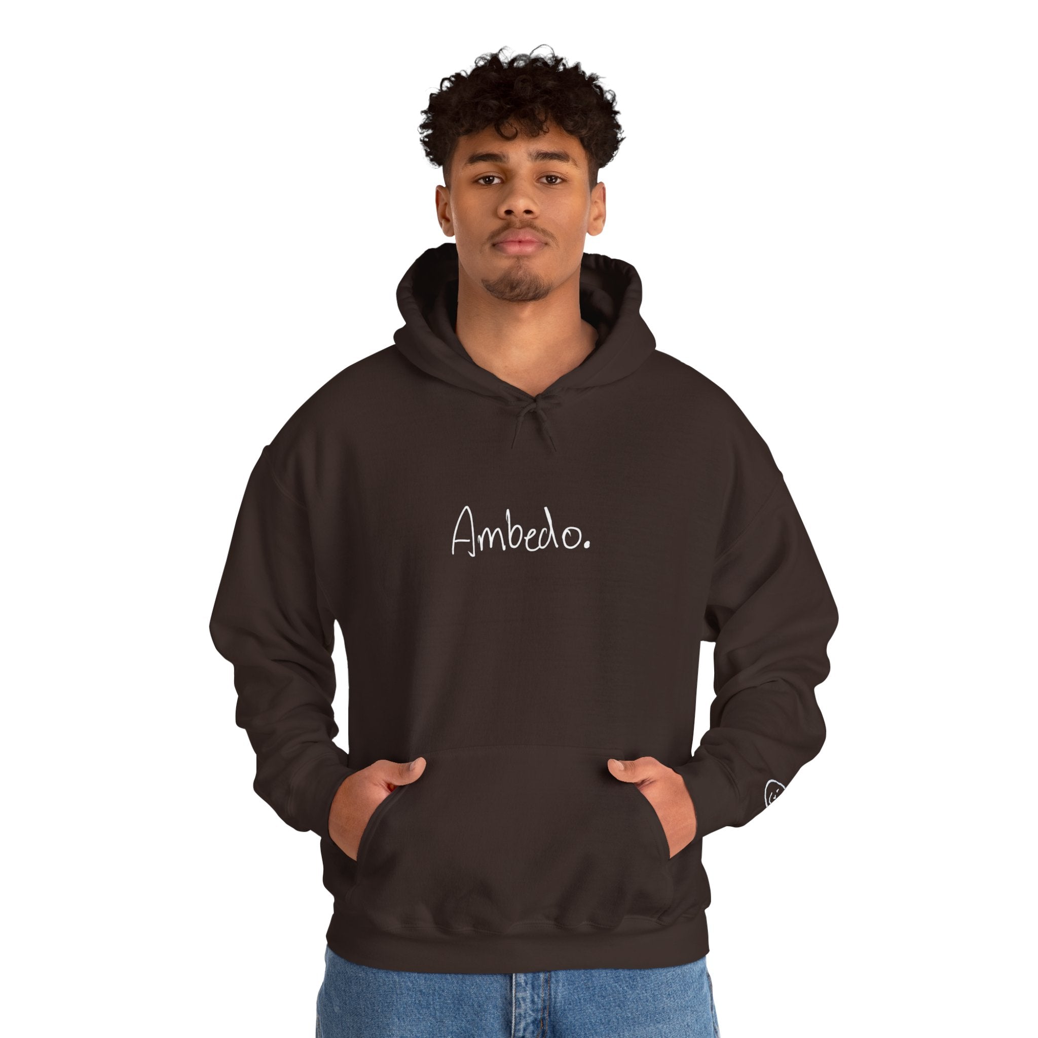 Ambedo Hoodie — "Embrace the Moment" Minimalist White Pullover
