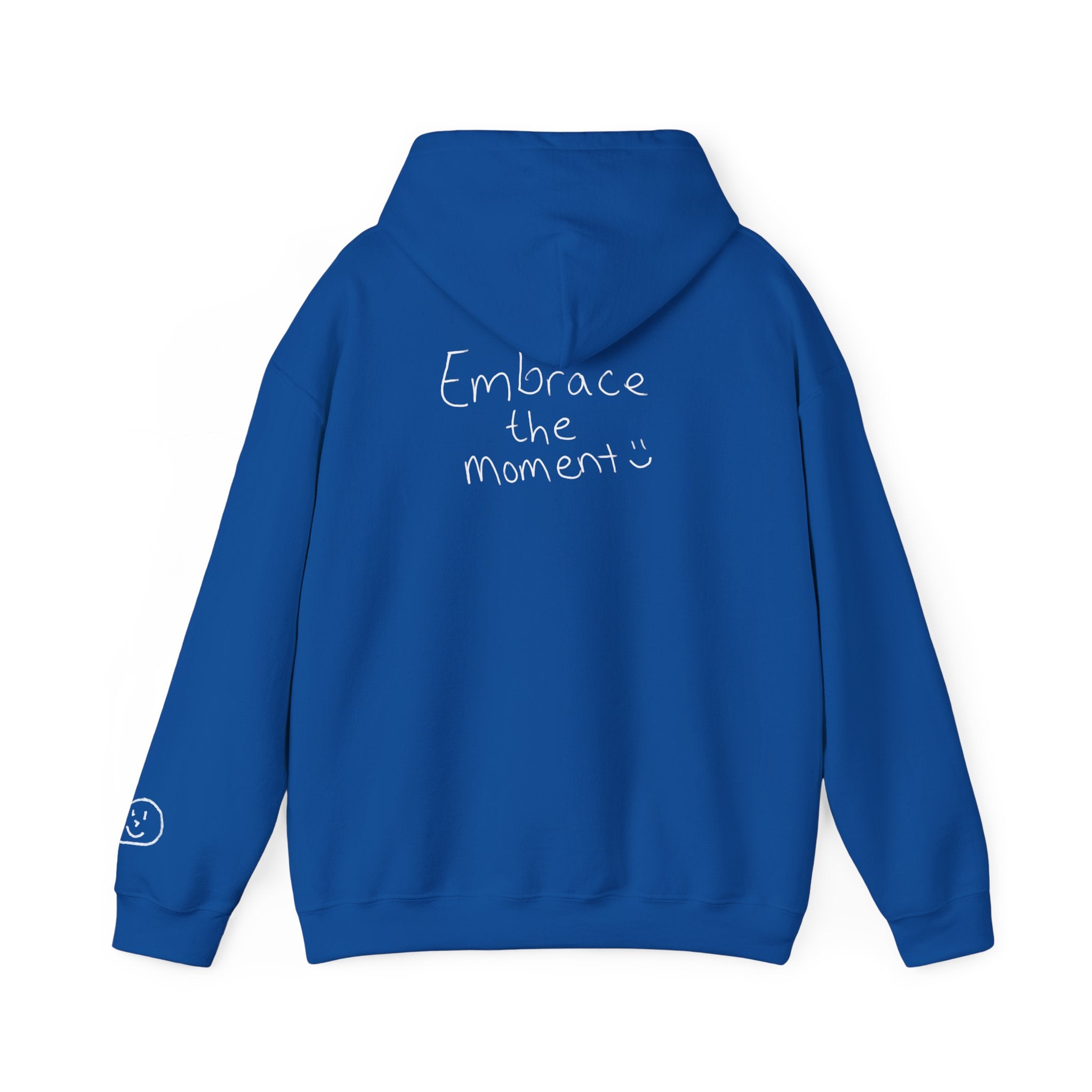 Ambedo Hoodie — "Embrace the Moment" Minimalist White Pullover