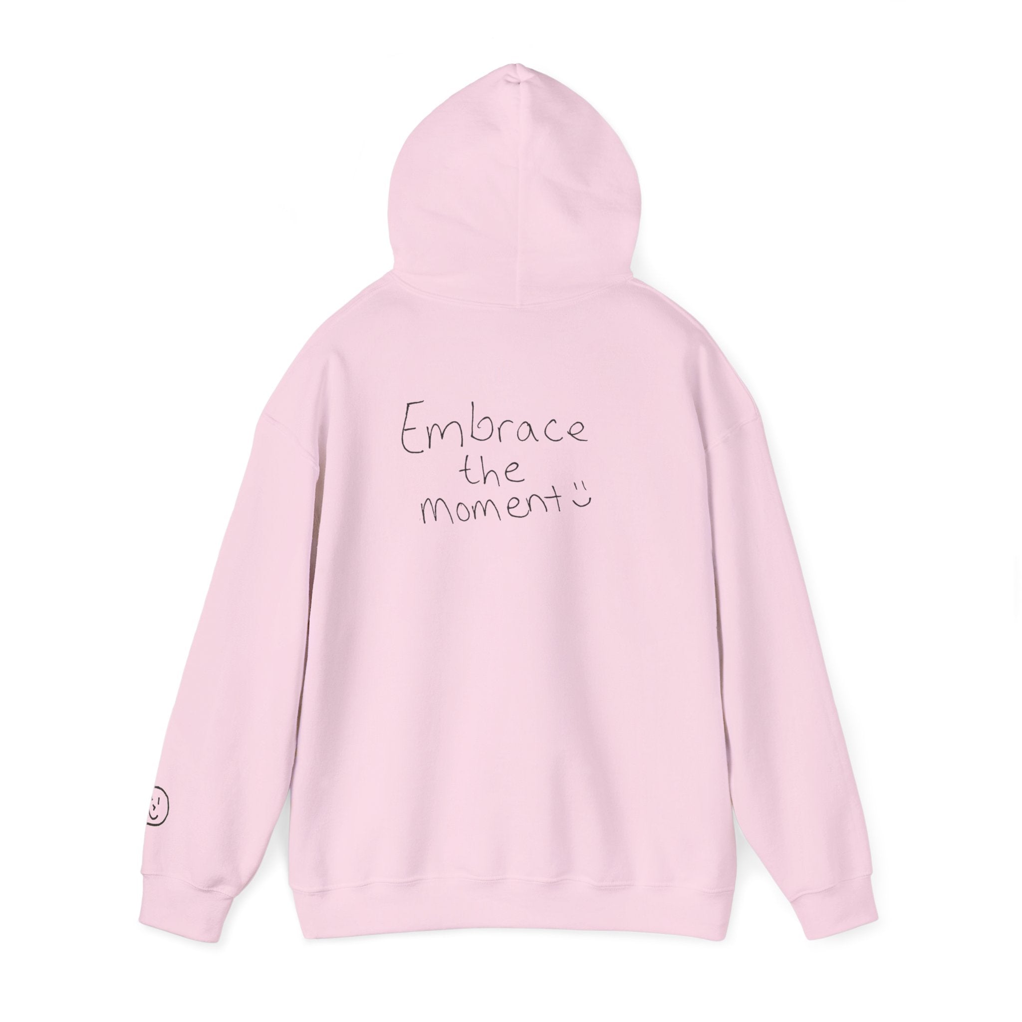 Ambedo Hoodie — "Embrace the Moment" Minimalist White Pullover