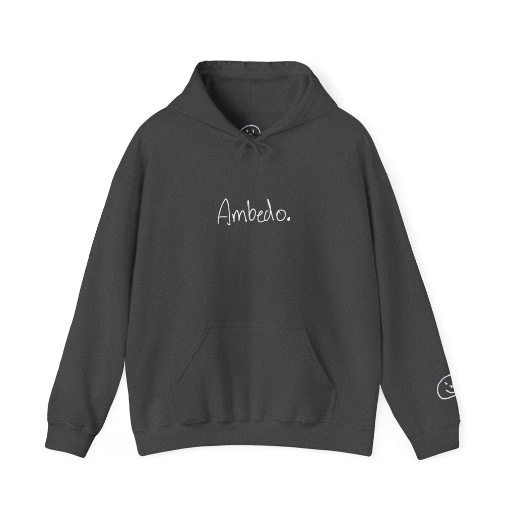 Ambedo Hoodie — "Embrace the Moment" Minimalist White Pullover