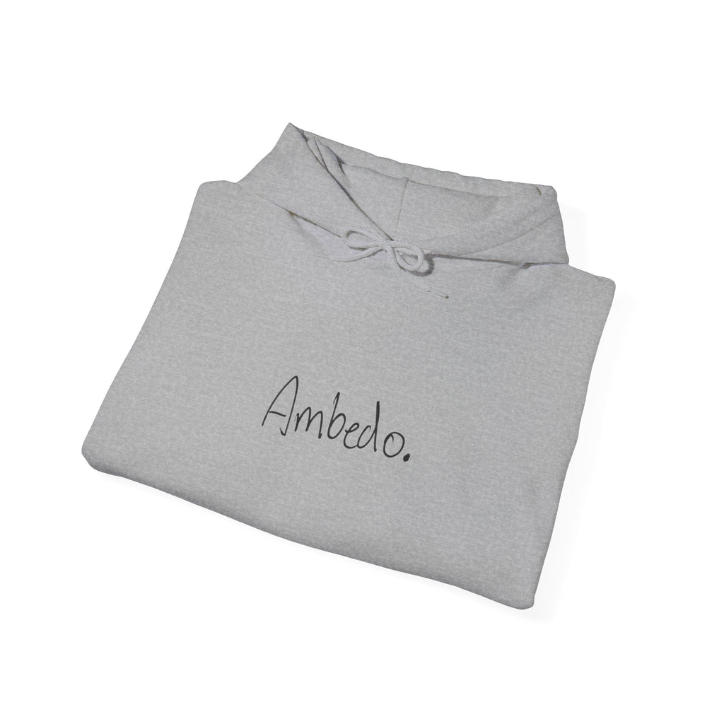 Ambedo Hoodie — "Embrace the Moment" Minimalist White Pullover