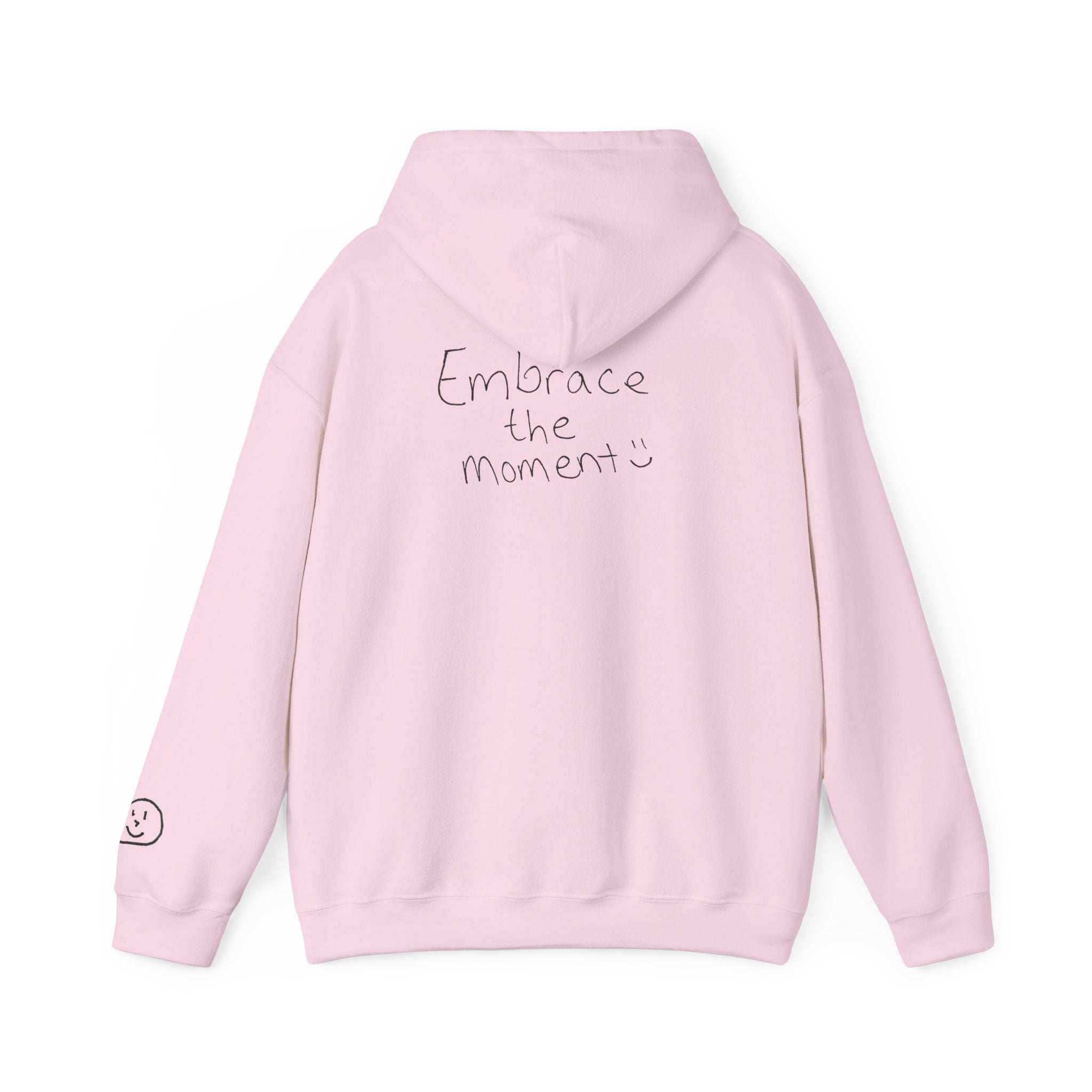 Ambedo Hoodie — "Embrace the Moment" Minimalist White Pullover