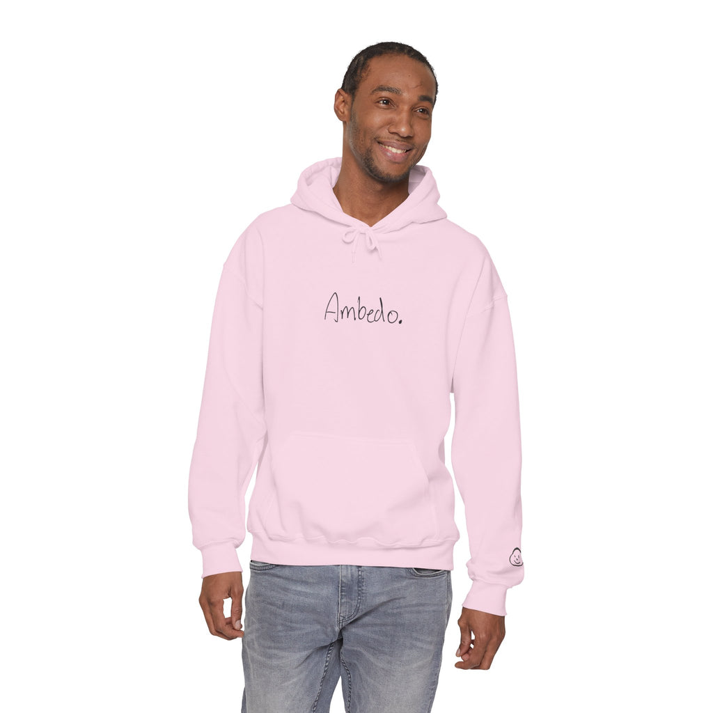 Ambedo Hoodie — "Embrace the Moment" Minimalist White Pullover