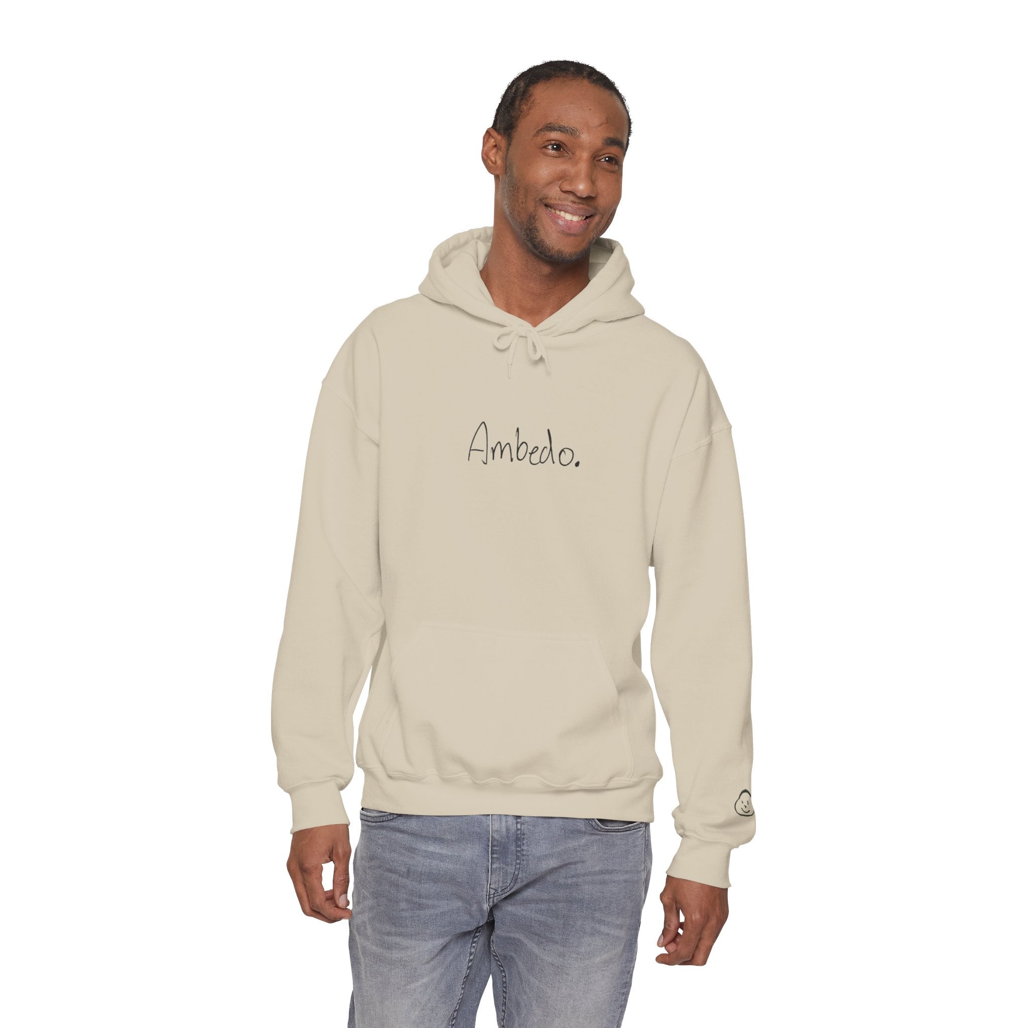 Ambedo Hoodie — "Embrace the Moment" Minimalist White Pullover