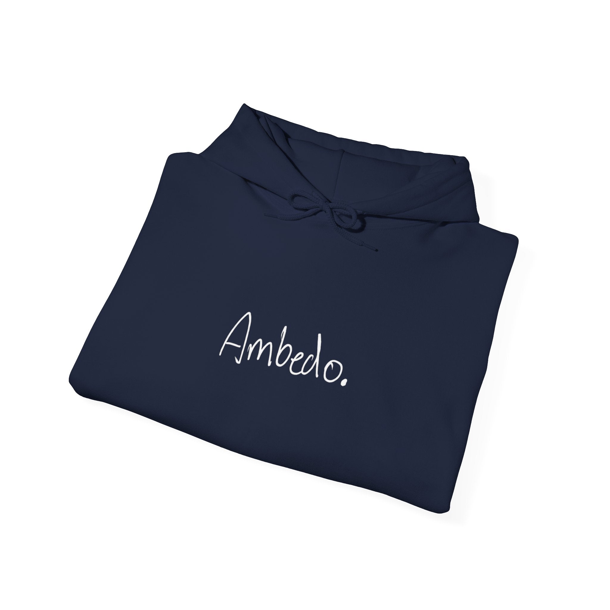 Ambedo Hoodie — "Embrace the Moment" Minimalist White Pullover
