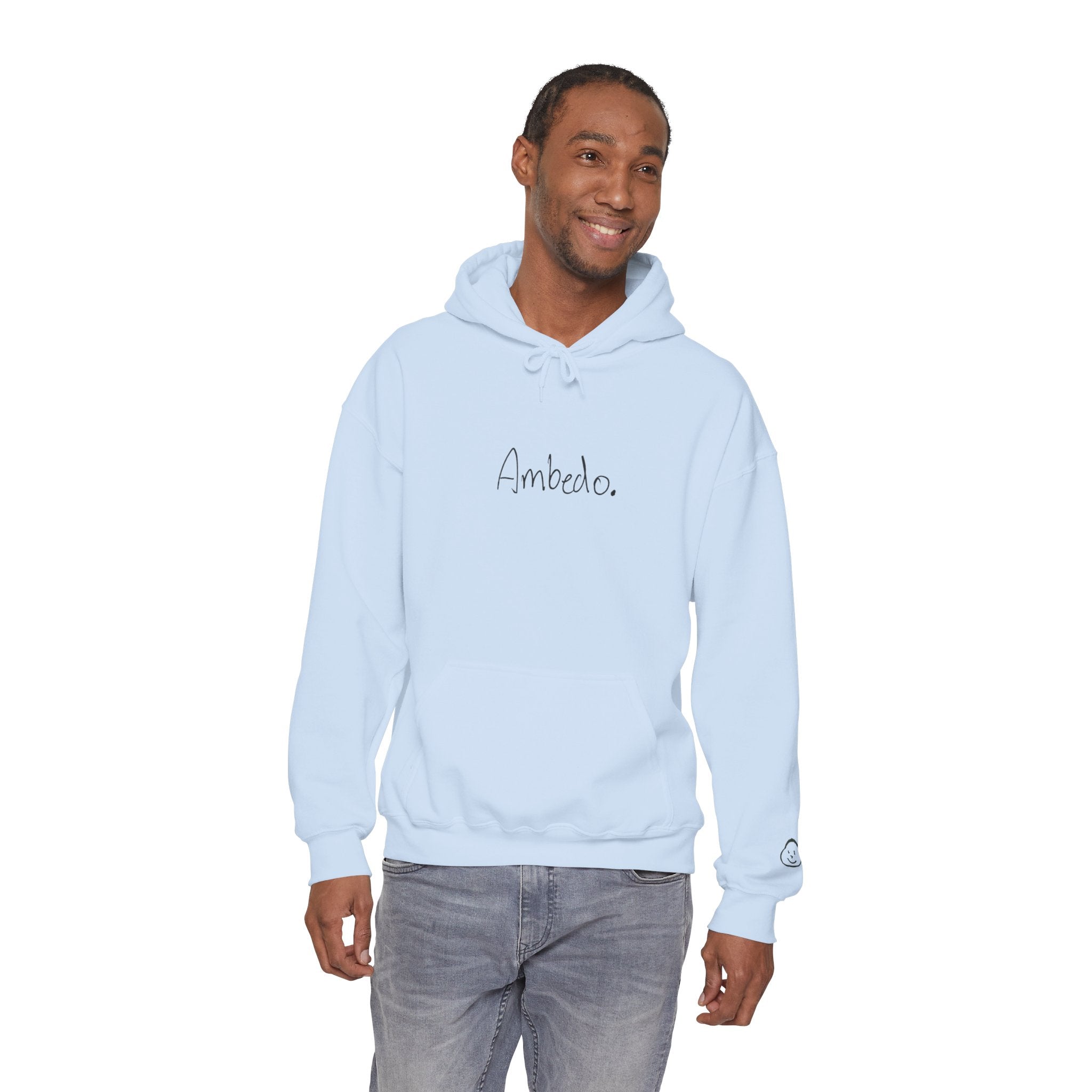 Ambedo Hoodie — "Embrace the Moment" Minimalist White Pullover