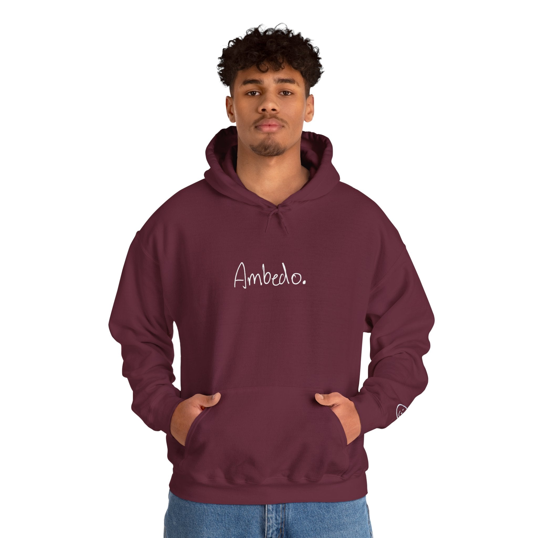 Ambedo Hoodie — "Embrace the Moment" Minimalist White Pullover