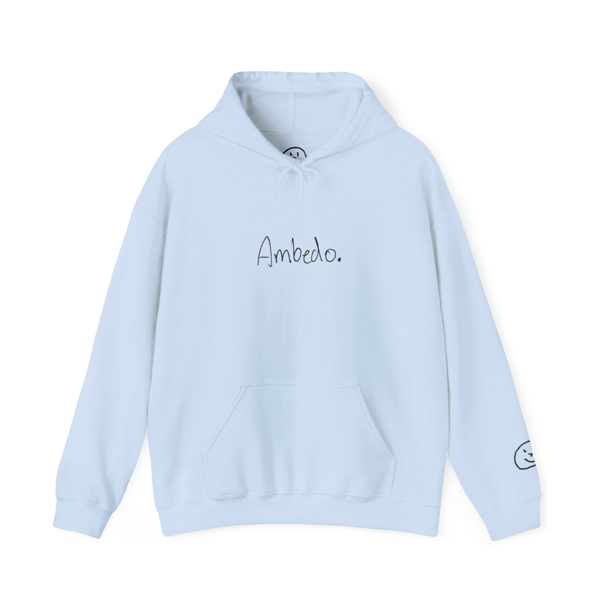 Ambedo Hoodie — "Embrace the Moment" Minimalist White Pullover