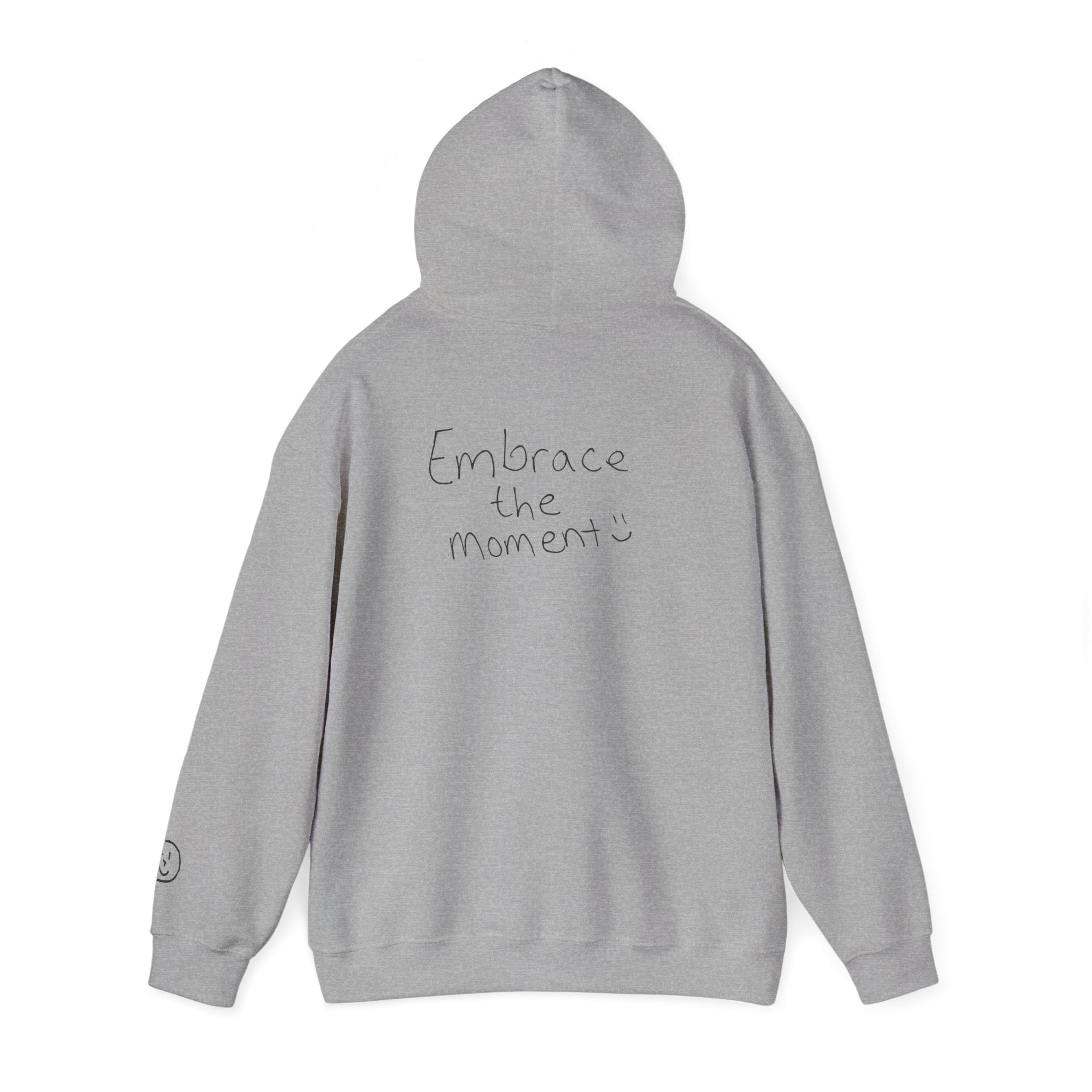 Ambedo Hoodie — "Embrace the Moment" Minimalist White Pullover