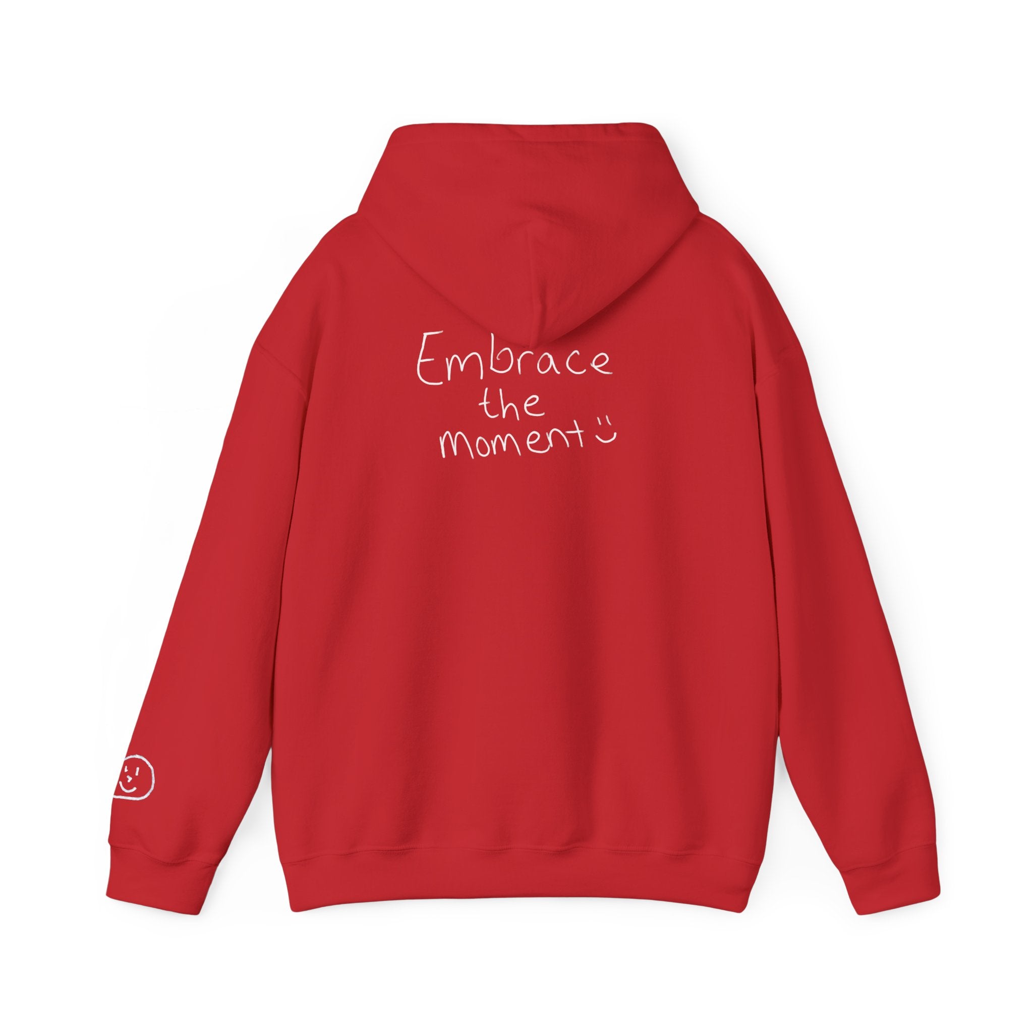 Ambedo Hoodie — "Embrace the Moment" Minimalist White Pullover