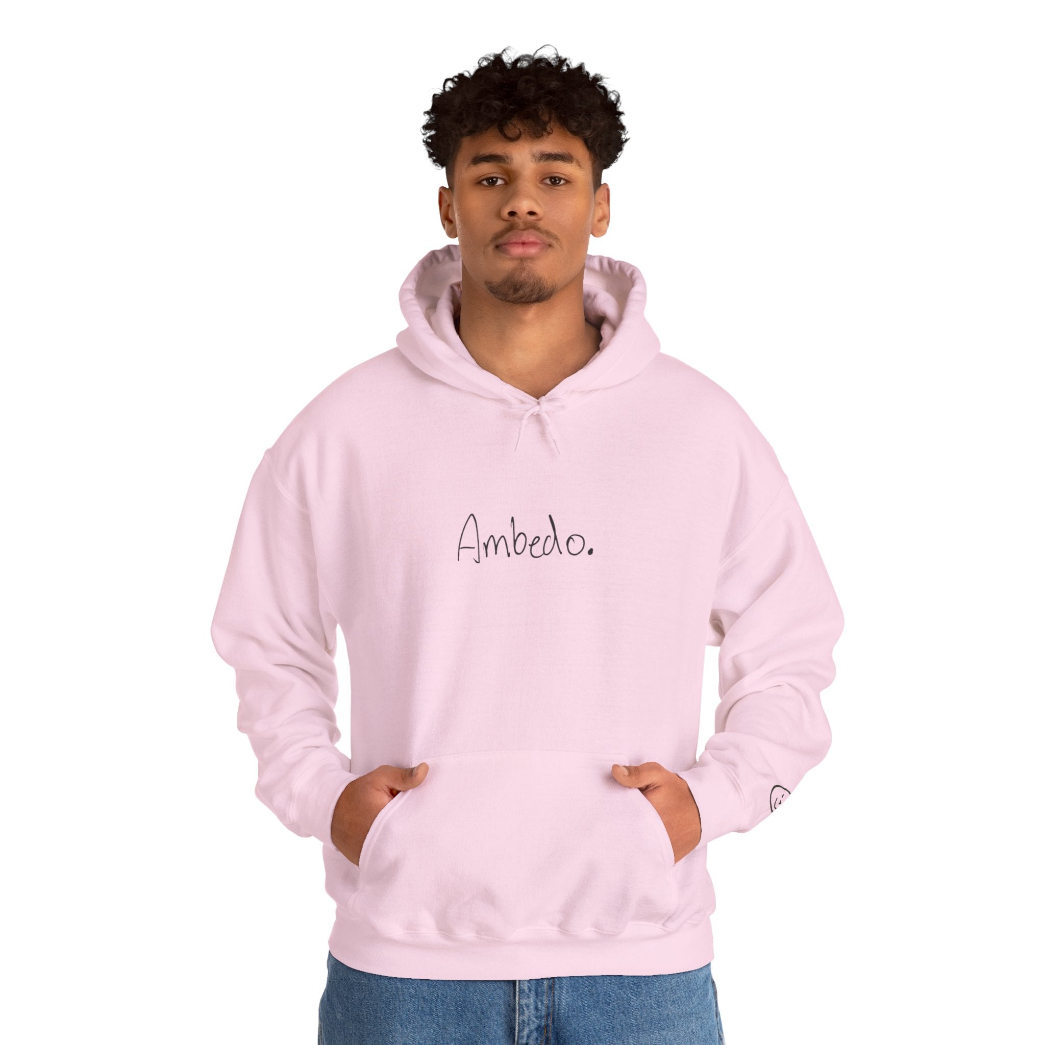 Ambedo Hoodie — "Embrace the Moment" Minimalist White Pullover