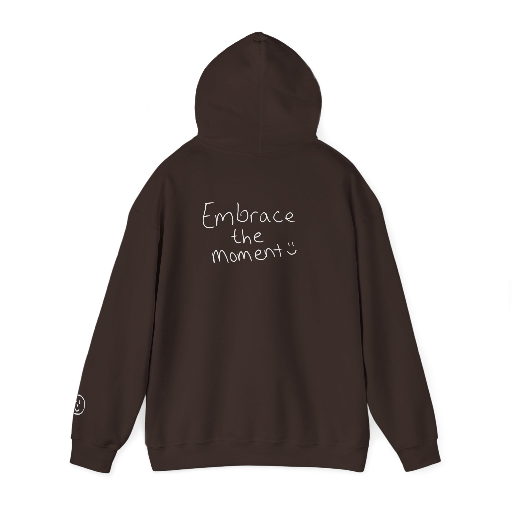 Ambedo Hoodie — "Embrace the Moment" Minimalist White Pullover