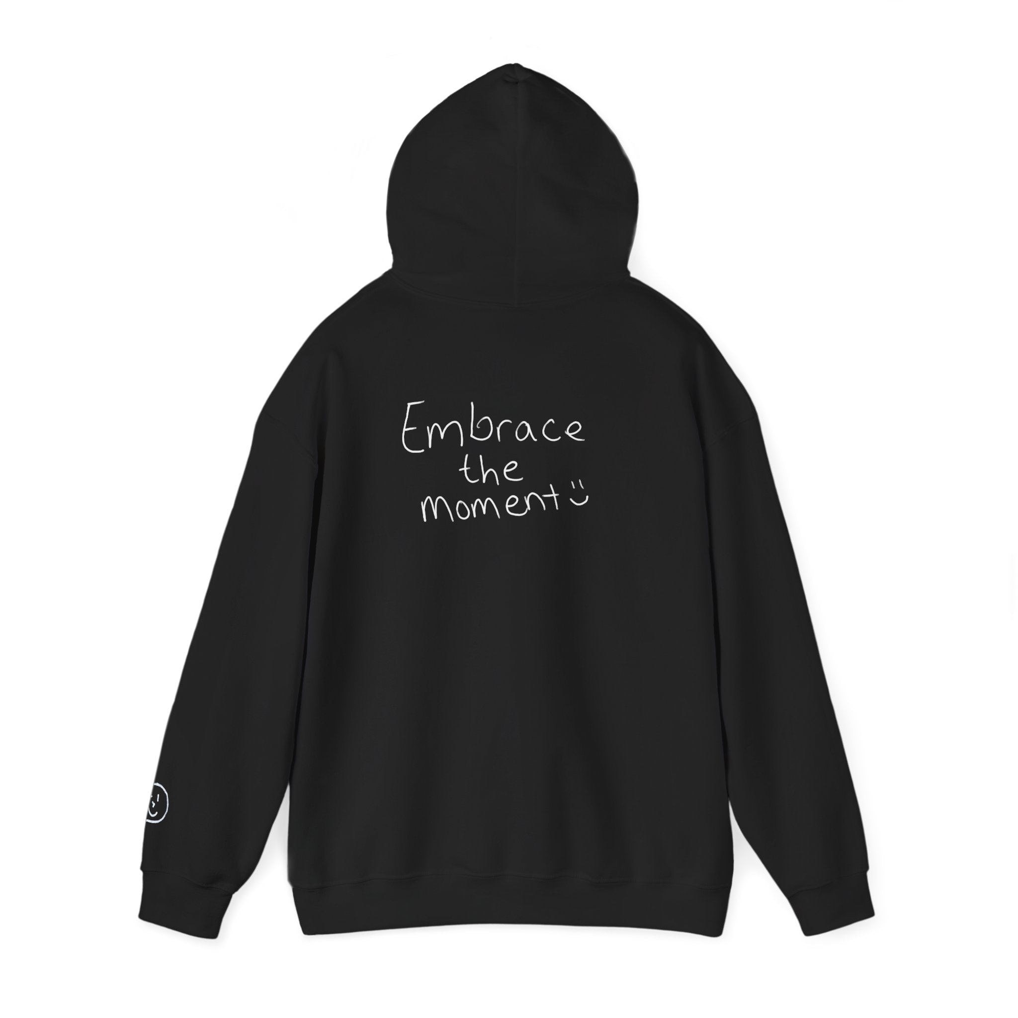 Ambedo Hoodie — "Embrace the Moment" Minimalist White Pullover