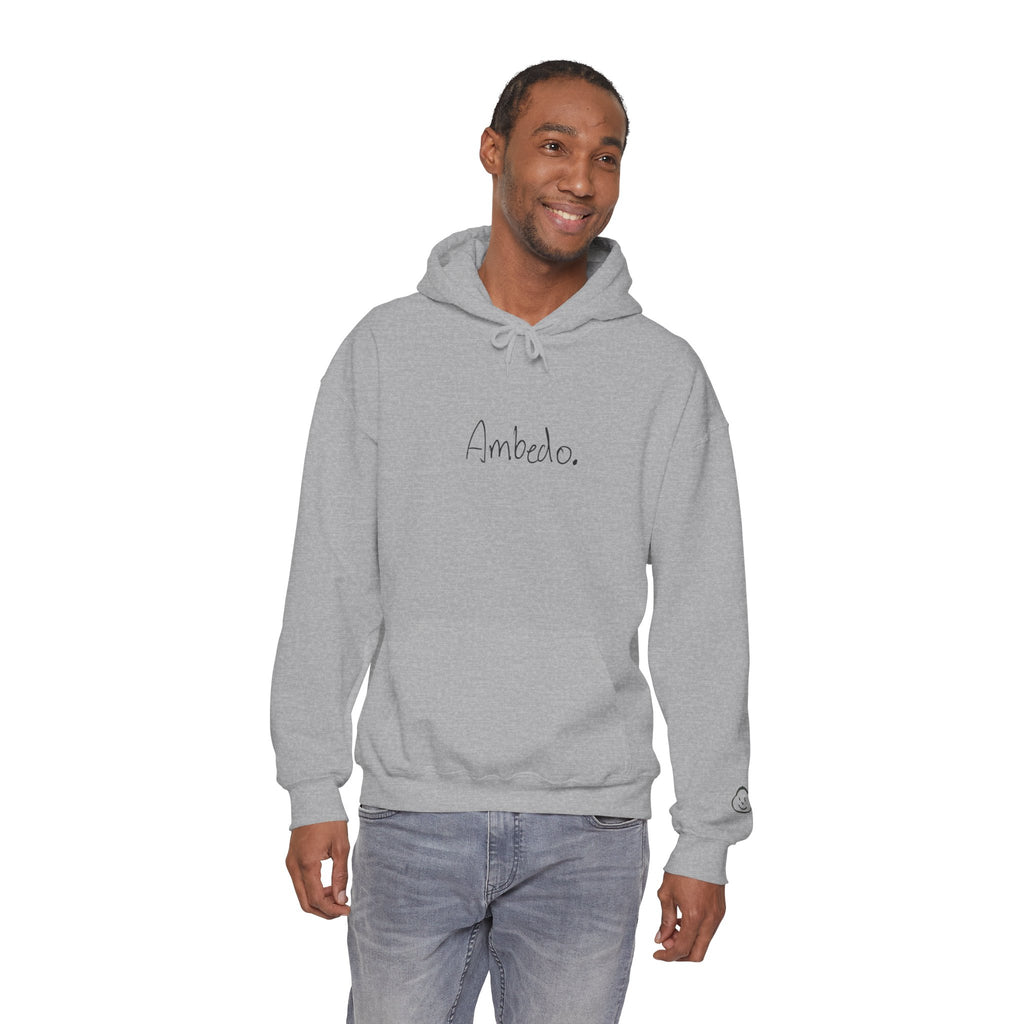 Ambedo Hoodie — "Embrace the Moment" Minimalist White Pullover