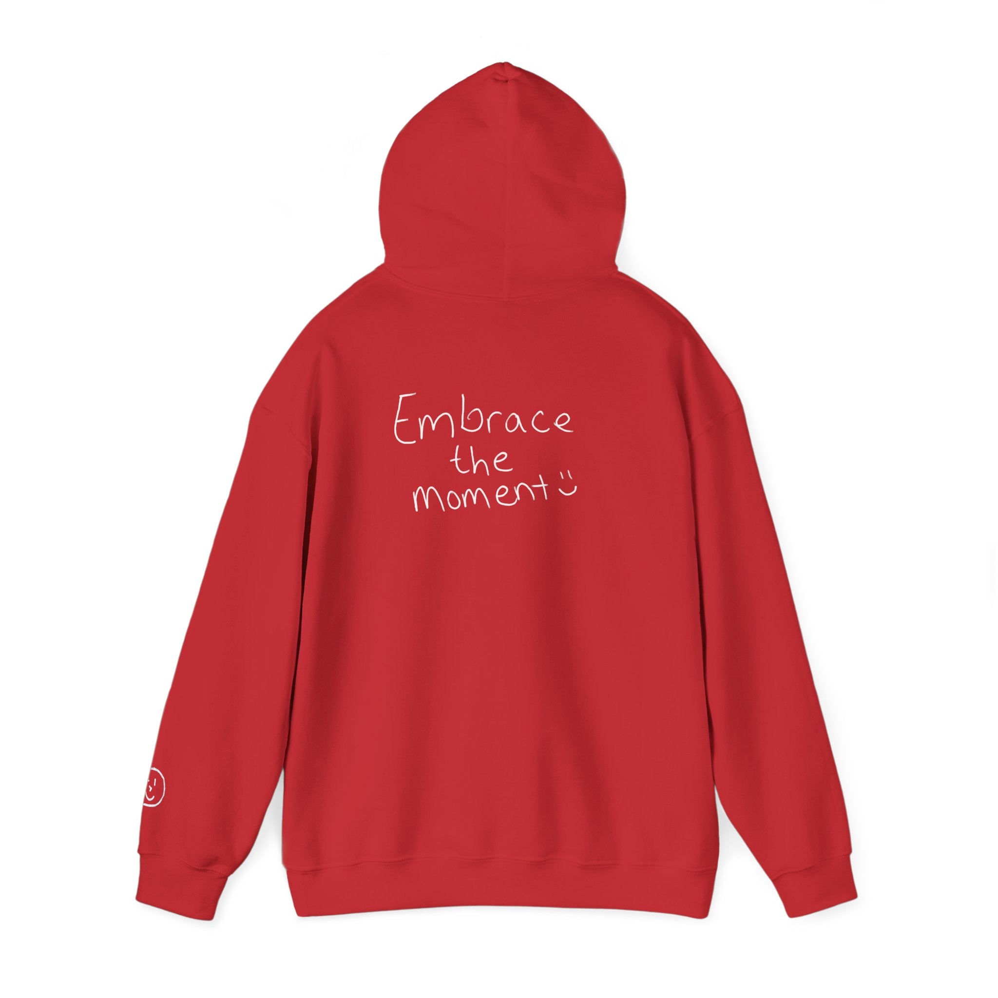 Ambedo Hoodie — "Embrace the Moment" Minimalist White Pullover