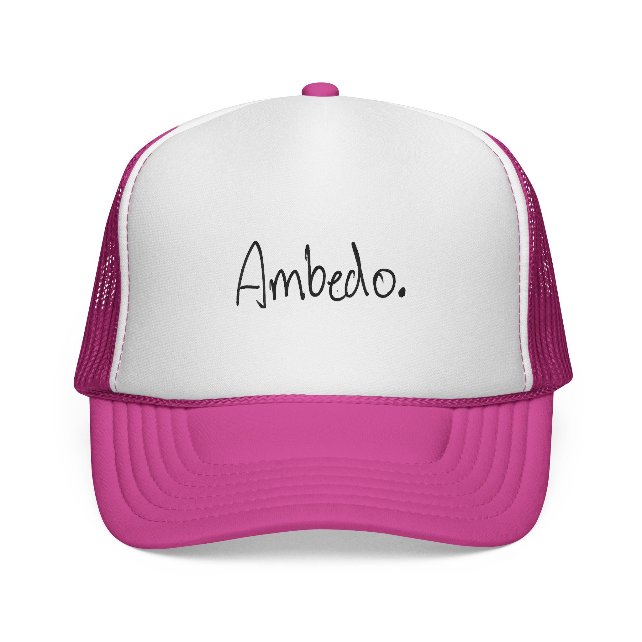 Ambedo Trucker Cap – Minimal Script Mesh Hat