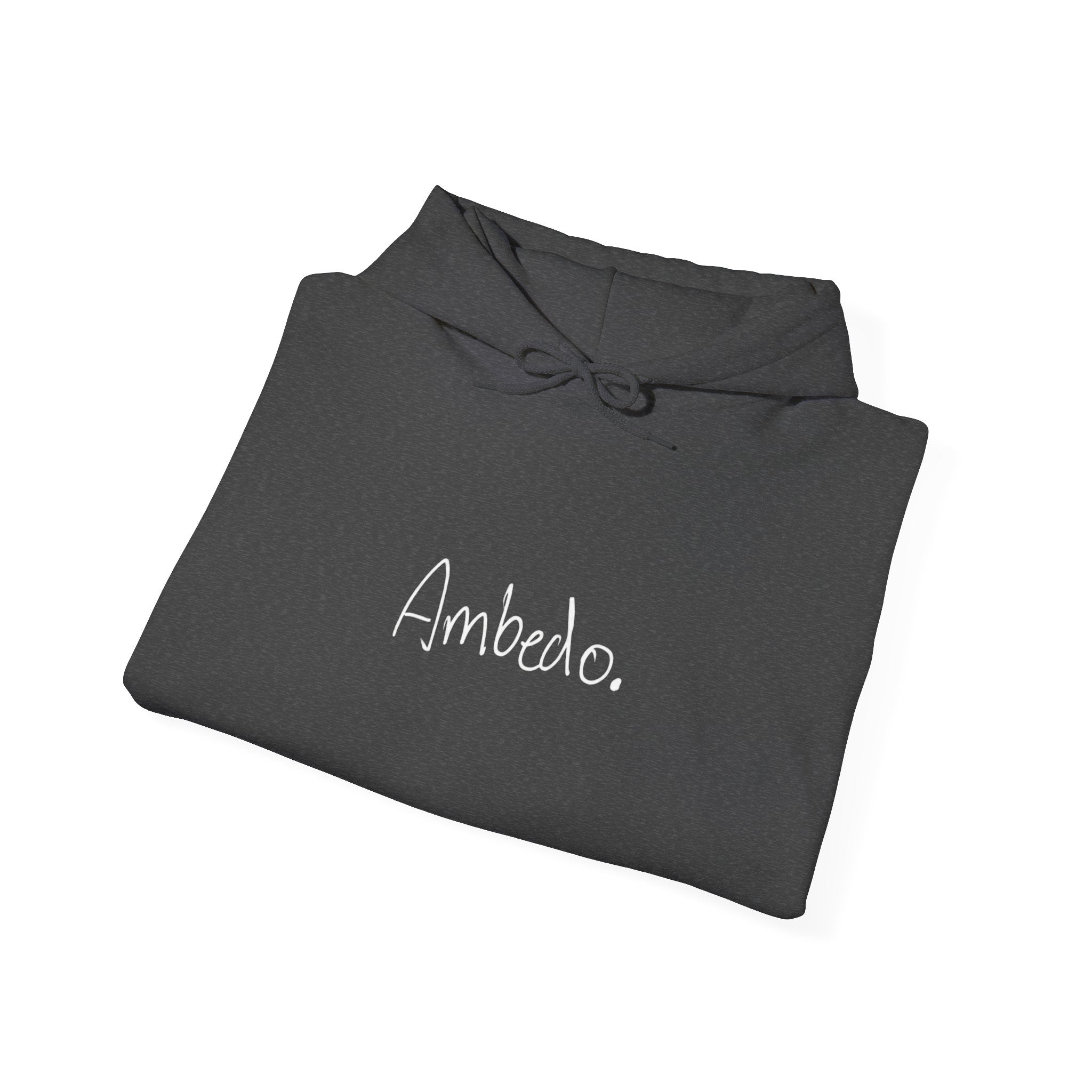 Ambedo Hoodie — "Embrace the Moment" Minimalist White Pullover