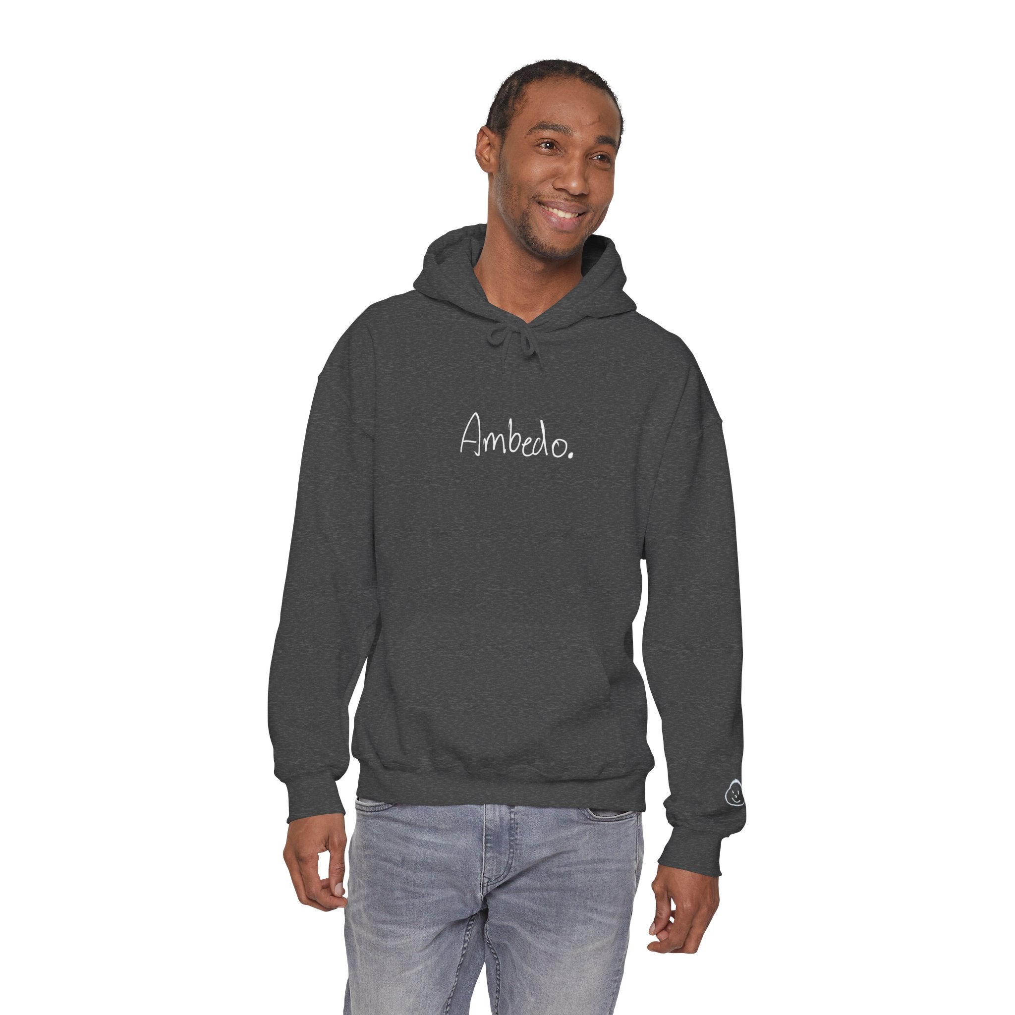 Ambedo Hoodie — "Embrace the Moment" Minimalist White Pullover