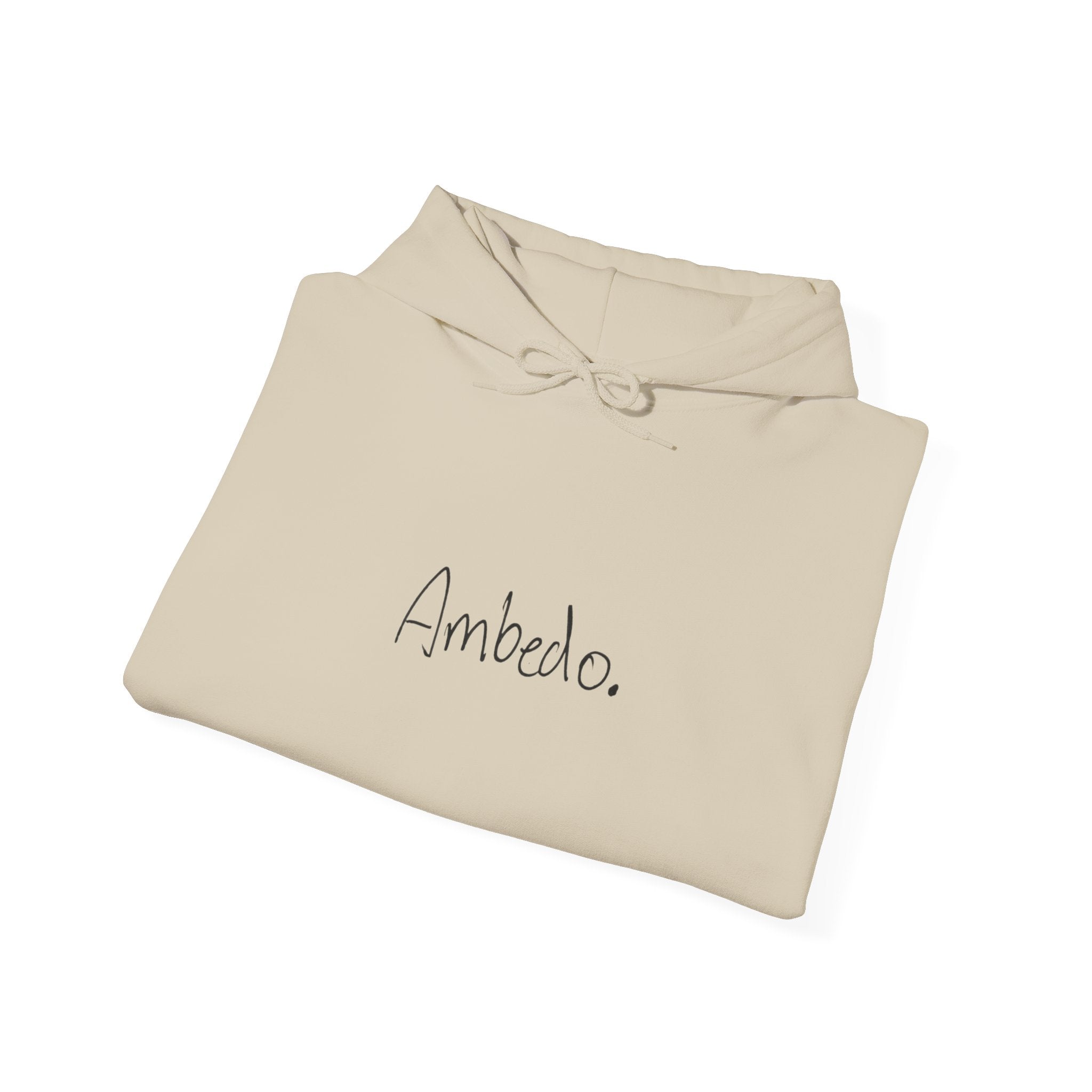 Ambedo Hoodie — "Embrace the Moment" Minimalist White Pullover