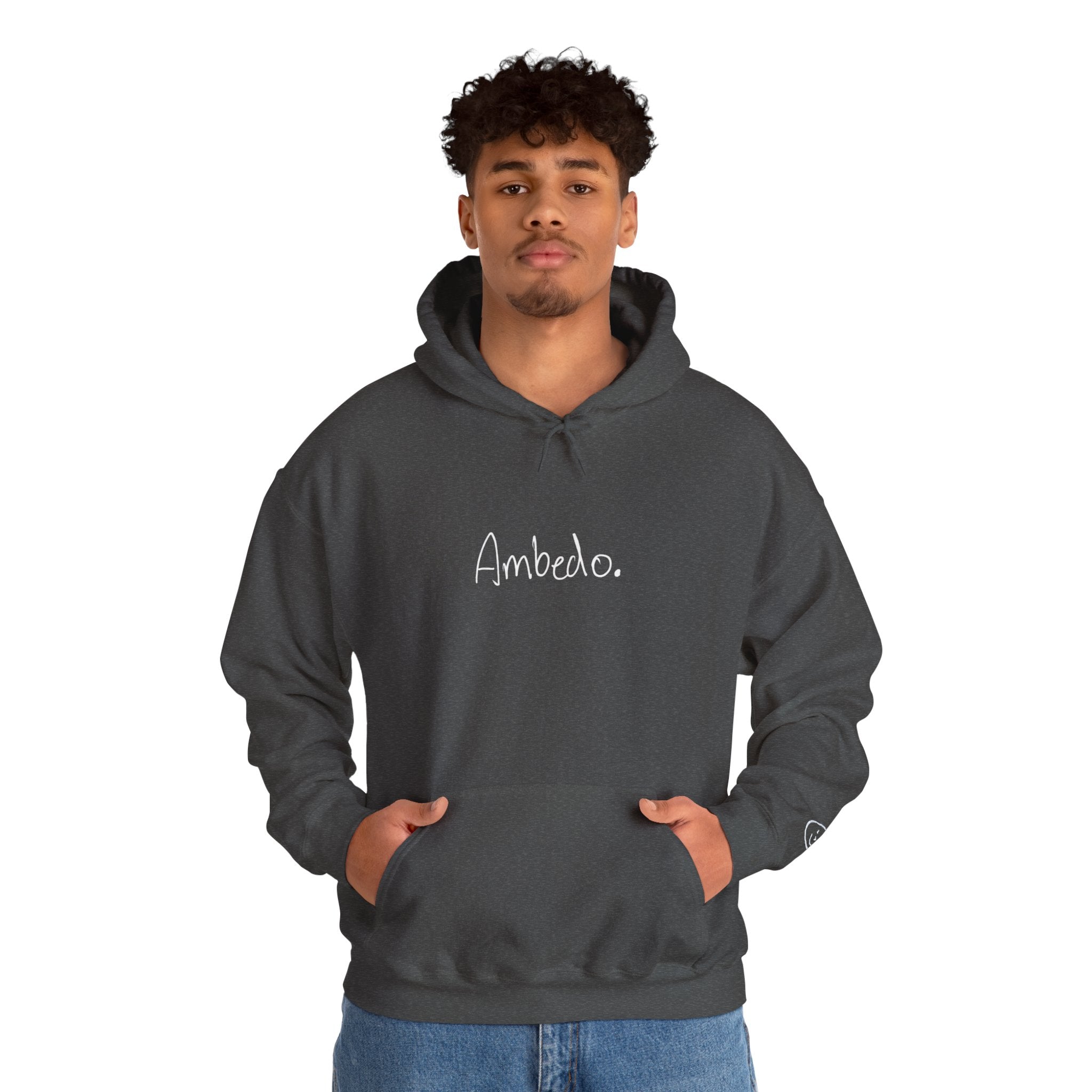 Ambedo Hoodie — "Embrace the Moment" Minimalist White Pullover