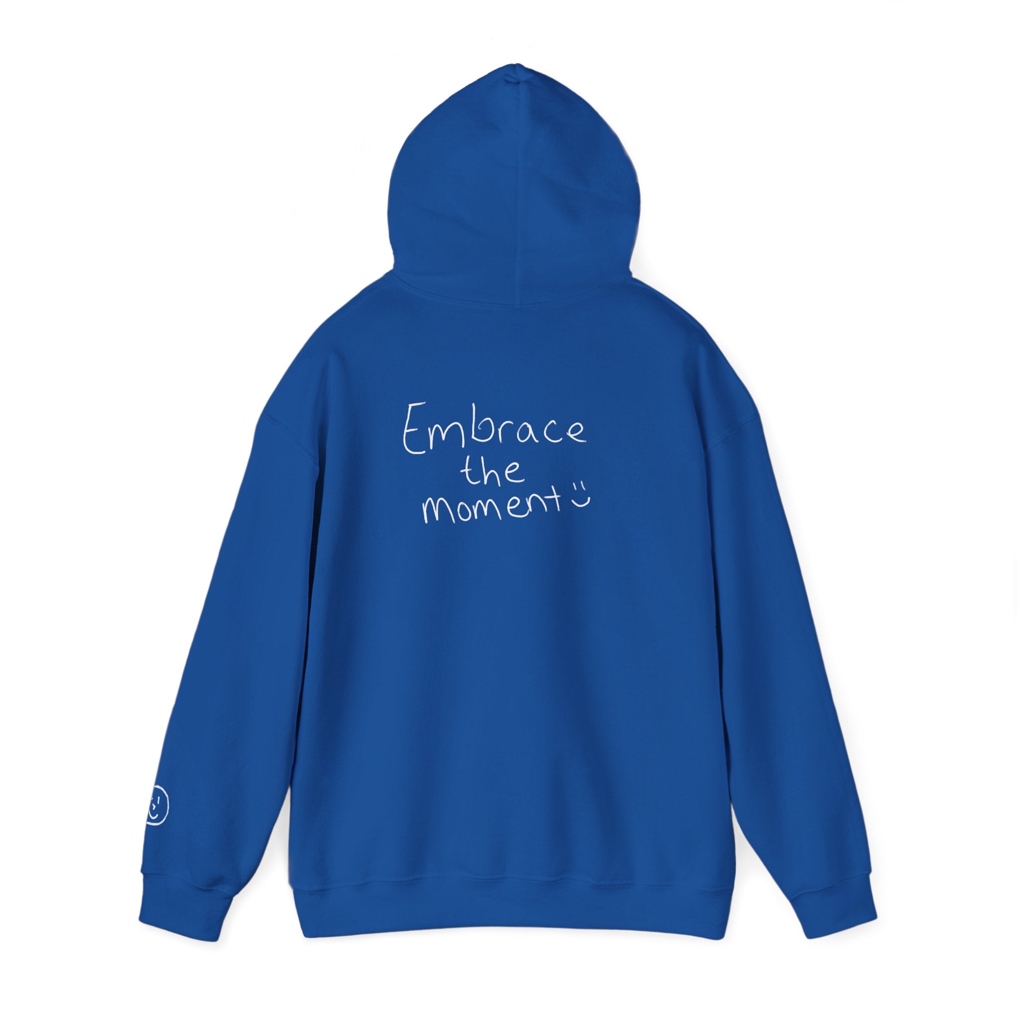 Ambedo Hoodie — "Embrace the Moment" Minimalist White Pullover