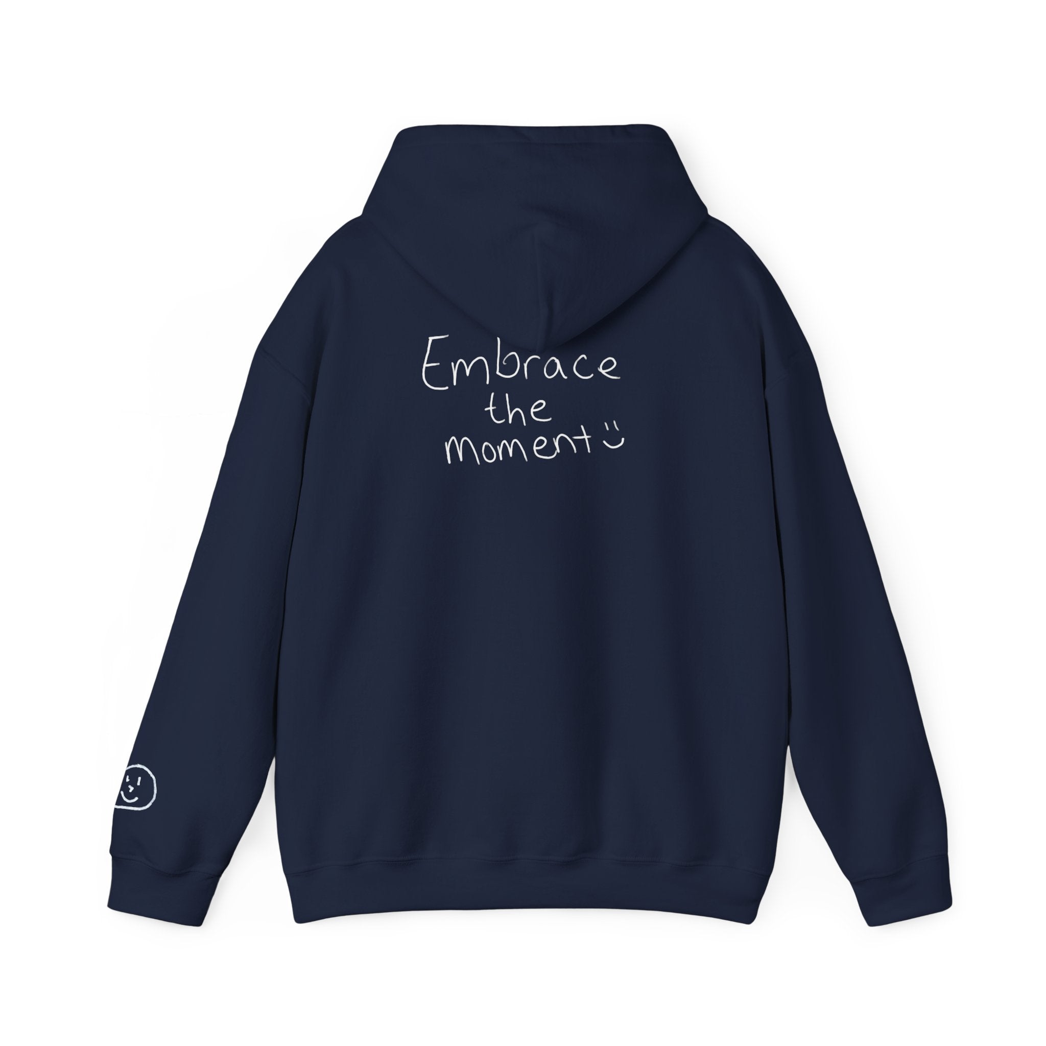 Ambedo Hoodie — "Embrace the Moment" Minimalist White Pullover
