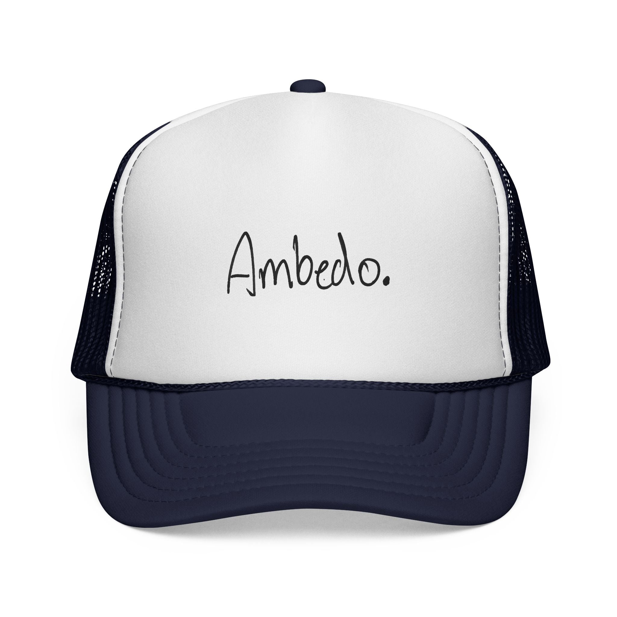 Ambedo Trucker Cap – Minimal Script Mesh Hat