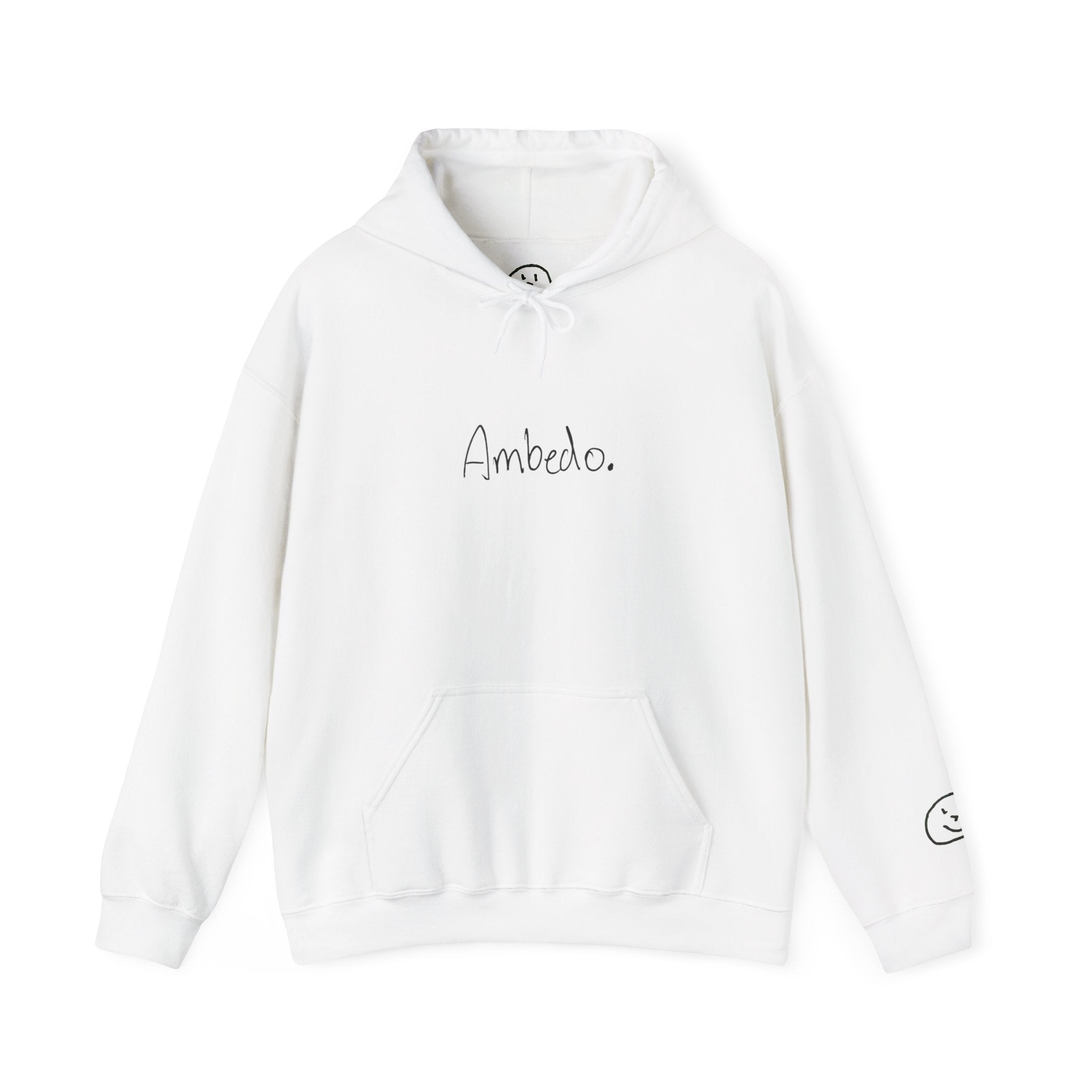 Ambedo Hoodie — "Embrace the Moment" Minimalist White Pullover