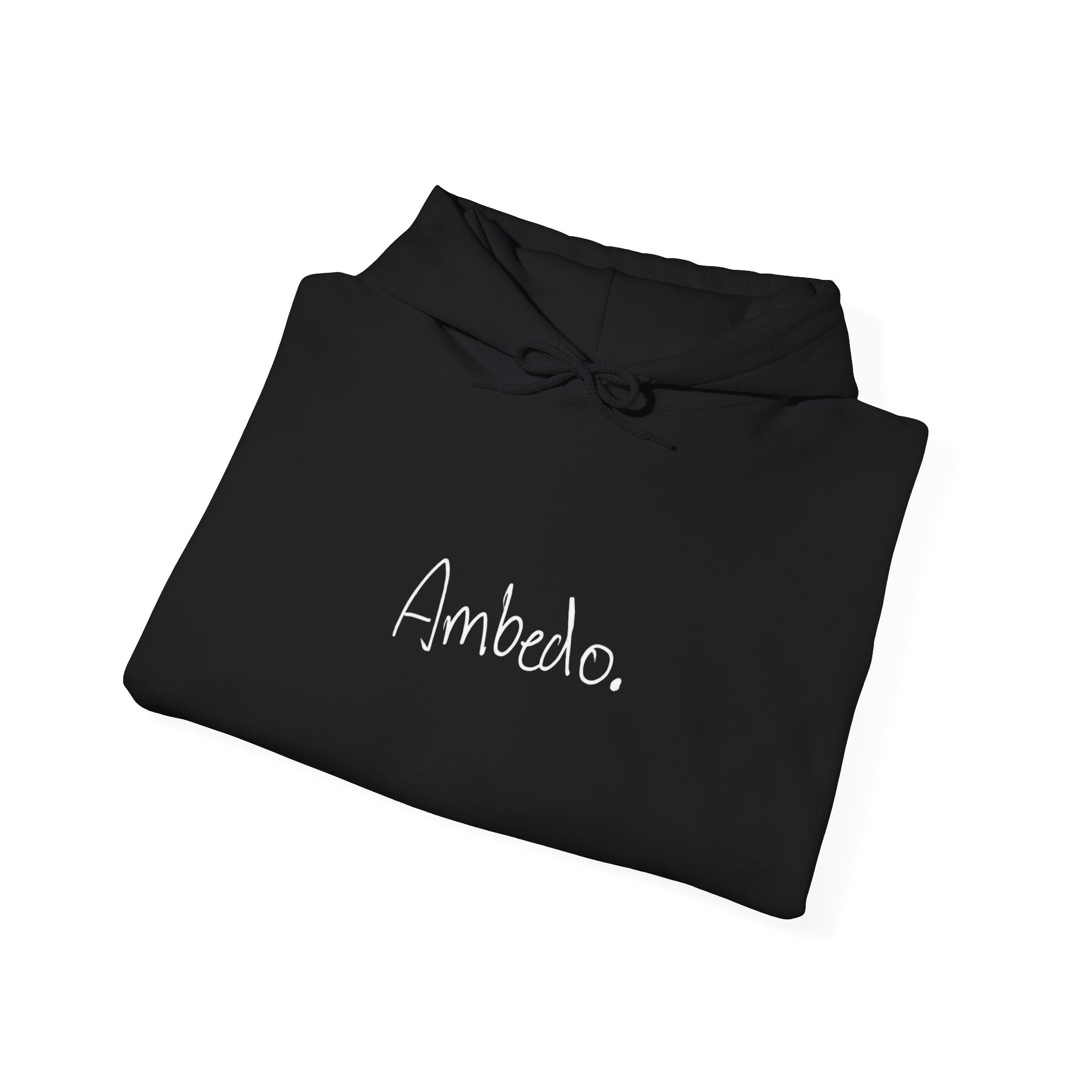 Ambedo Hoodie — "Embrace the Moment" Minimalist White Pullover
