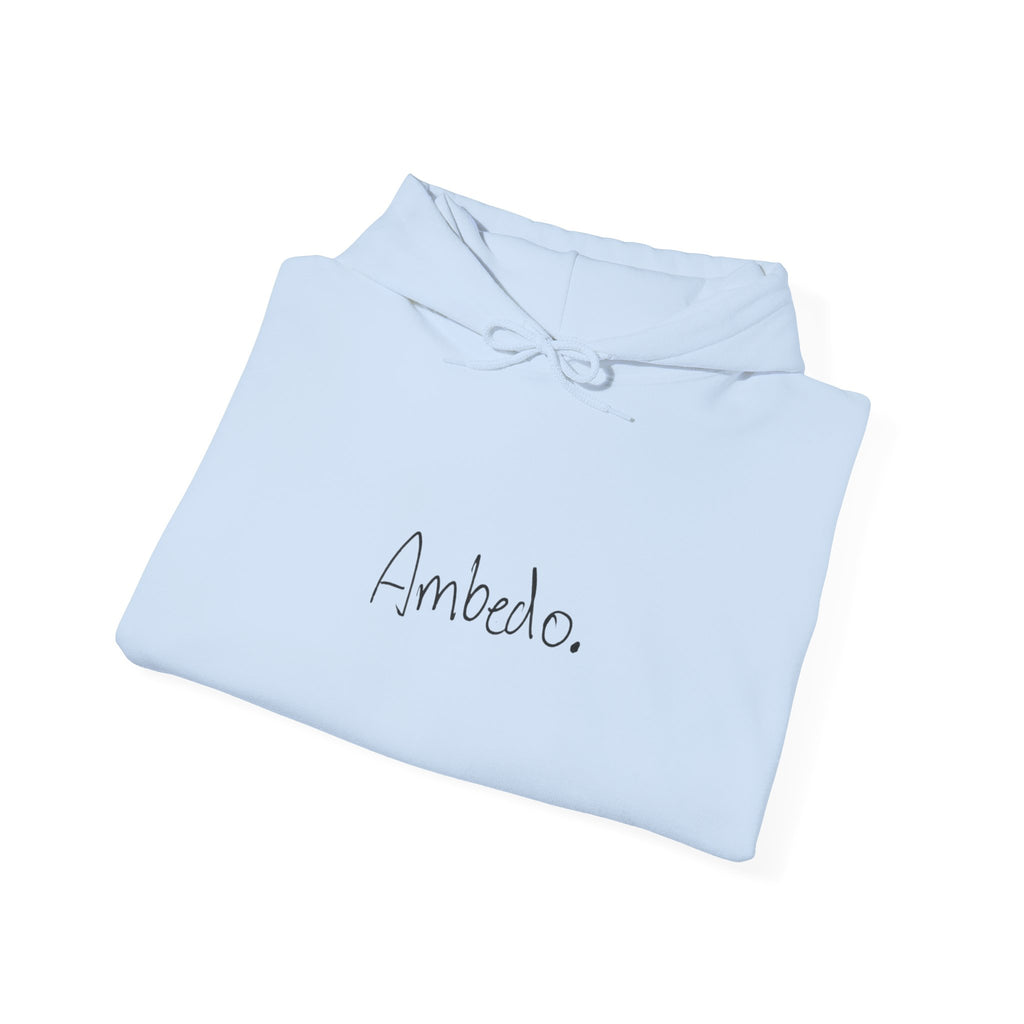 Ambedo Hoodie — "Embrace the Moment" Minimalist White Pullover