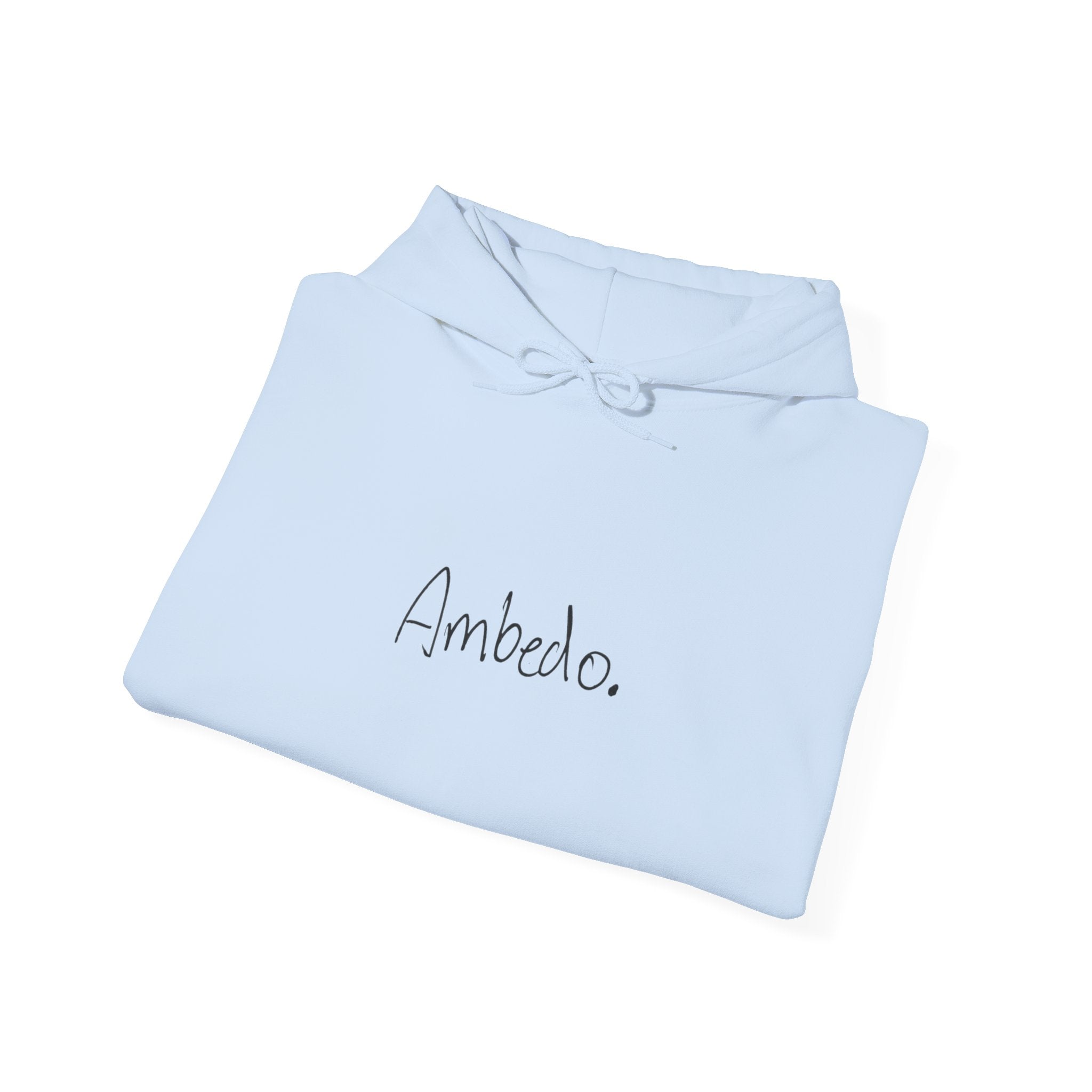 Ambedo Hoodie — "Embrace the Moment" Minimalist White Pullover